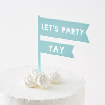 Personalised Party Flag Cake Topper, 2 of 8