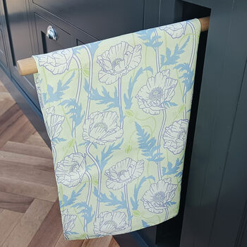 Poppy Green Tea Towel, 3 of 6