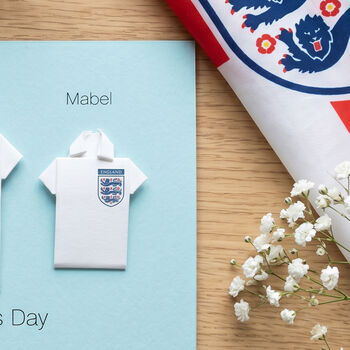 Personalised Three Lions England Team Shirts Card, 4 of 7