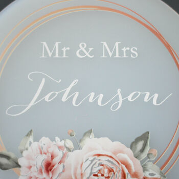 Personalised Wedding Cake Topper Rose Design, 5 of 7