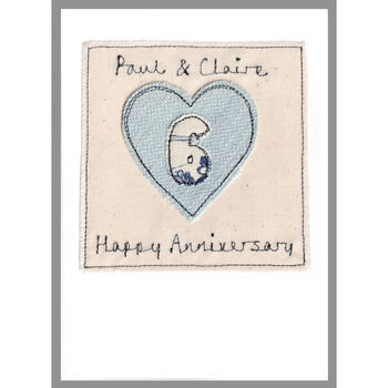 Personalised Wedding Anniversary Card For Him, 10 of 12