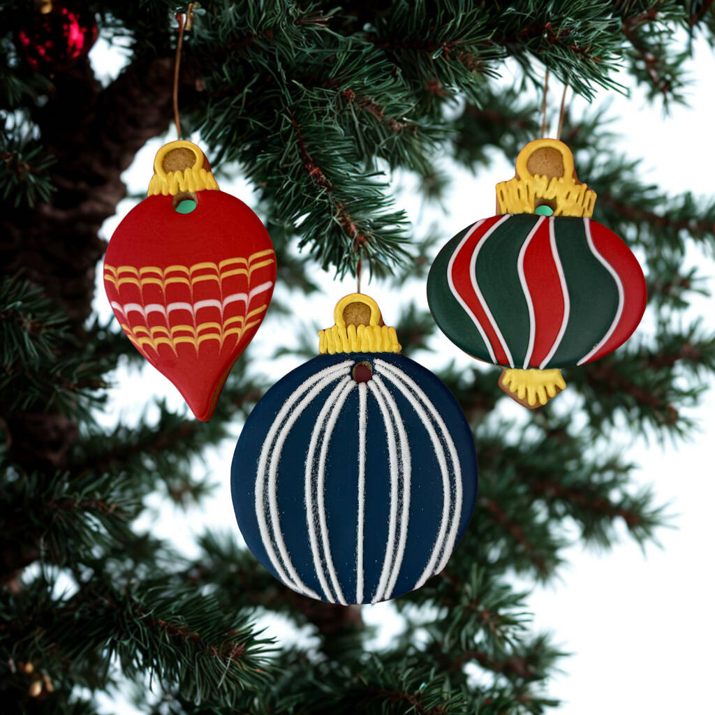 Large Christmas Bauble Biscuits, 1 of 2