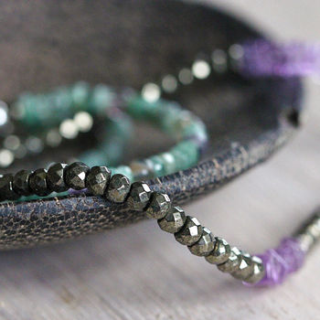 Long Amethyst And Emerald Necklace, 10 of 12