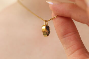 Padlock Gemstone Heart Necklace, 9 of 12