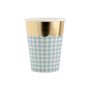 Gingham Party Cups With Gold Scallop Pack Of Eight, thumbnail 5 of 5