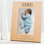 Personalised Engraved Frame For New Baby Boy, thumbnail 1 of 9