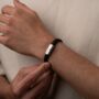 Personalised Leather Bracelet In Black Or Brown, thumbnail 4 of 10