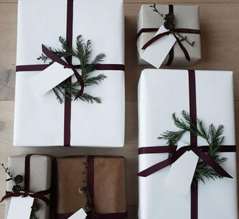 Plain Matt White Christmas Wrapping Paper Roll 10m Roll, 2 of 12