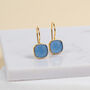 Mondello Blue Chalcedony And Gold Plated Hook Earrings, thumbnail 1 of 5