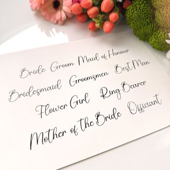 Wedding Tambourine Name Vinyl Decal, 4 of 12