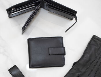 Personalised Mens Luxury Leather Wallet Rfid Safe, 4 of 12