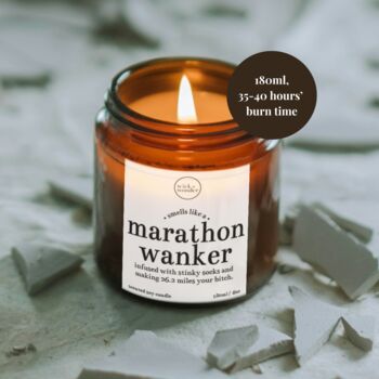 Marathon Wanker Candle, Marathon Runner Gifts, 2 of 12