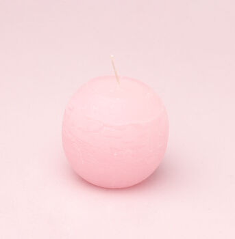 G Decor Georgia Light Pink Ombre Sphere Ball Candles, 4 of 9