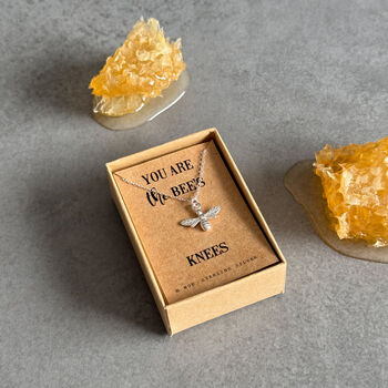 Bees Knees Sterling Silver Bee Necklace, 3 of 5