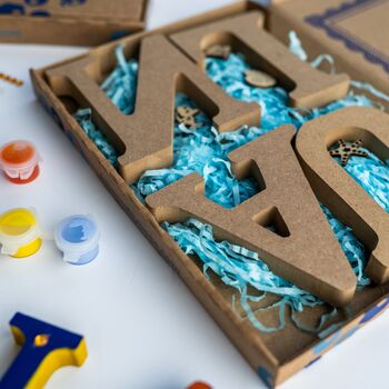 Personalised Paint Your Own Under The Sea Wooden Name, 6 of 6