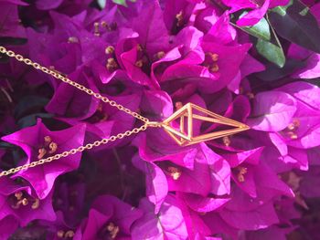 Geometric Pendant With Pink Tourmaline Gold Necklace, 3 of 3