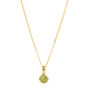August Birthstone Peridot Gold Vermeil Charm Necklace, thumbnail 4 of 9