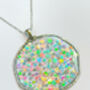 Large Disco Necklace With Silver Sparkles, thumbnail 5 of 8
