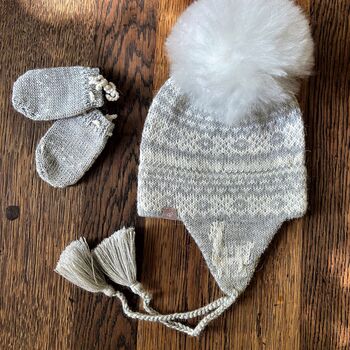 Fair Isle Alpaca Baby Hat, 8 of 9
