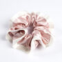 Two Color Stitching Mulberry Silk Large Hair Scrunchie, thumbnail 4 of 7