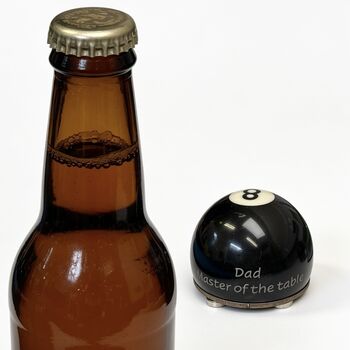 Personalised Pool Ball Bottle Opener Eight Ball Gift, 4 of 8