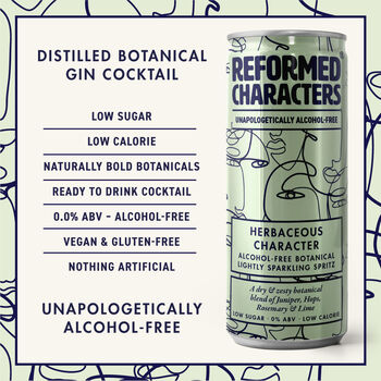 Herbaceous Character Alcohol Free Gin Cocktail 12 Cans, 3 of 4