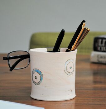 Personalised Ceramic Glasses And Pencil Holder, 3 of 8