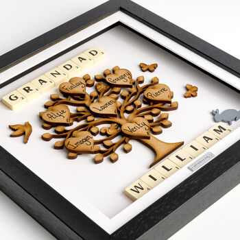 Grandchildren Family Tree Frame Personalised Gift For Grandad, 2 of 10
