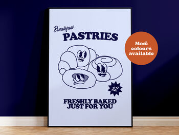 Breakfast Pastries Cartoon Print, 2 of 6