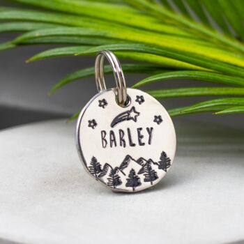 Hand Stamped Dog Tag For Dogs, Shooting Star Pet Tag, 2 of 2