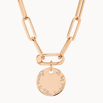 18k Gold Plated Personalised Disc Link Chain Necklace, 5 of 8