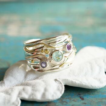 Sterling Silver Gemstone Ring, 5 of 9