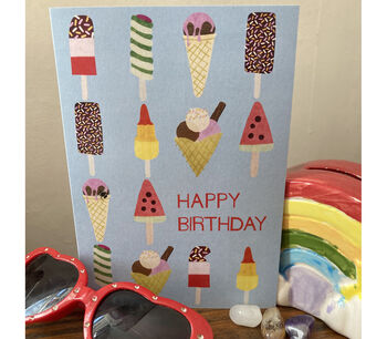 Ice Cream Birthday Card With Activities For Children, 2 of 5
