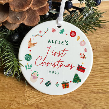 Personalised Baby’s First Christmas Tree Ornament, 6 of 7