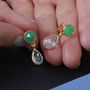 Double Drop Gemstone Stud Earrings, thumbnail 6 of 11