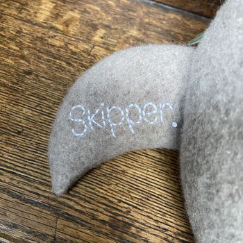 Pure Wool Seal Soft Toy Personalised And Handmade, 4 of 8