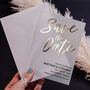 Save The Date Vellum Gold Foil Wedding Invites, thumbnail 7 of 8