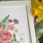 Birth And Language Of Flowers Combined Family Print, thumbnail 4 of 10