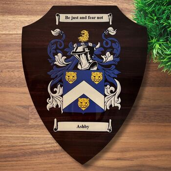 Wooden Shield With Full Colour Coat Of Arms, 6 of 8