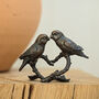 Limited Edition Solid Bronze Lovebirds, 8th Anniversary, thumbnail 1 of 9