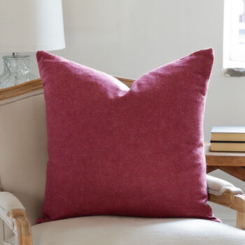 Large Coral And Duck Egg Spot Wool Cushion, 5 of 5