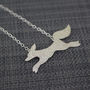 Sterling Silver Watercolour Baby Fox Necklace, thumbnail 3 of 4