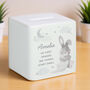 Personalised Baby Bunny Money Box, thumbnail 1 of 7