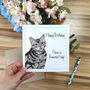 Personalised Cat Birthday Card, thumbnail 1 of 6