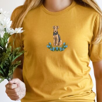Custom Christmas T Shirt For Airedale Terrier Owner, 8 of 11