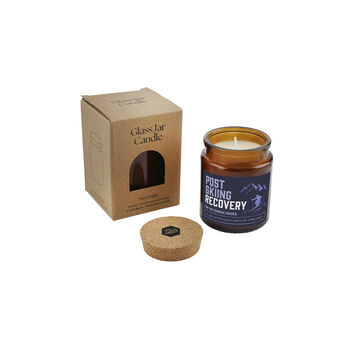 Brown Jar Candle • 'Post Skiing Recovery” • Scented Candle • Home Decor • Skier • Adventure • Gift For Her • Gift For Him • Gift Box, 2 of 2