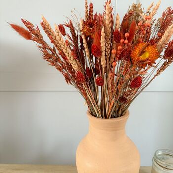 Burnt Orange Dried Flower Arrangement, 4 of 6