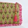 Green And Pink Floral Quilted Make Up Bag, thumbnail 2 of 5