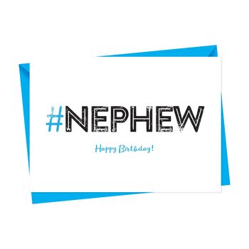 Hashtag Nephew Birthday Card, 4 of 4