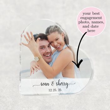 Personalised Engagement Photo Acrylic Plaque, 3 of 5